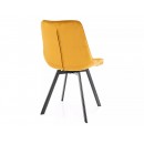 Стул SIGNAL MONTI Velvet Bluvel 68 карри/черный, поворотный